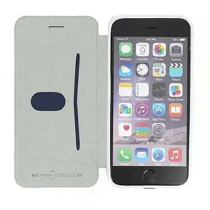 Présentation G-Case Housse Rabat pour iPhone 7 Plus Façon Cuir Blanc