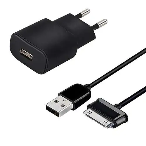 Chargeur USB 2A 10W + Cable Galaxy Tab 1ere Génération Charge et Synchro