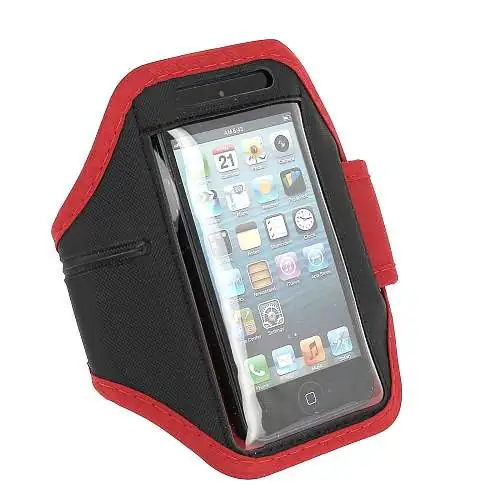 Housse Brassard Sport pour Smartphone 4,5 pouces, Couleur Rouge