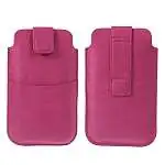 Présentation Etui Pochette SmartPhone 6,5  Eco Cuir Grainé Rose Passant