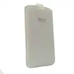 Présentation Etui Pochette pour iPhone SE 2020 (6/6s) Cuir Blanc Décor Cercles