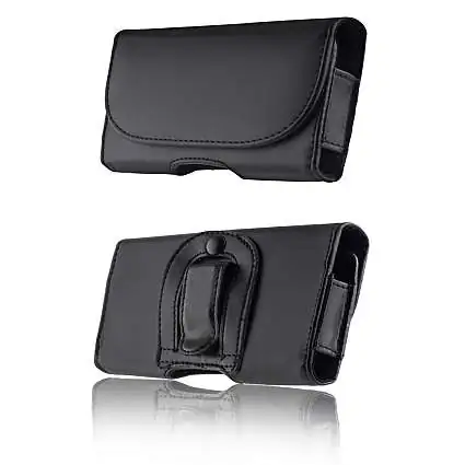 Présentation Housse Clip Ceinture SmartPhone 5,5  Eco Cuir Noir