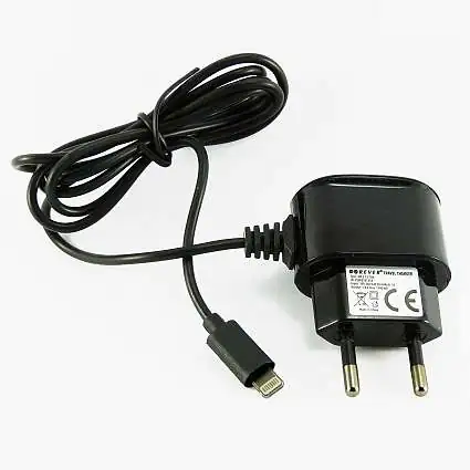 Présentation Chargeur Secteur Port Lightning 1A Noir Filaire 110 cm
