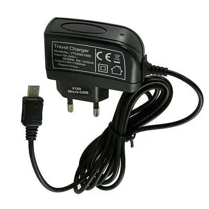 Présentation Chargeur Secteur Port Micro-USB 1A Noir Filaire 110 cm