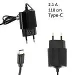 Présentation Chargeur Secteur Port USB-C 2,1 A Noir Filaire 110 cm