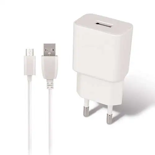 MaXlife Chargeur Secteur USB 1A + Câble Micro-USB Blanc MXTC-01