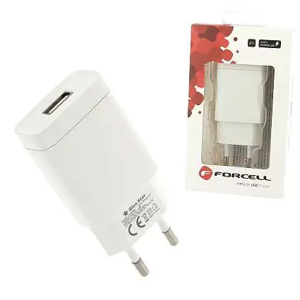Présentation Chargeur Rapide USB Forcell Quick Charge de 2A Blanc