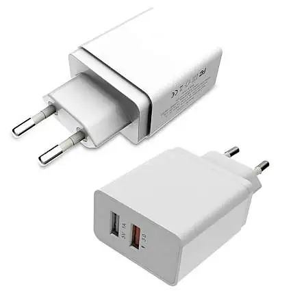 Présentation Chargeur Rapide 23W Mcdodo Quick Charge 2 ports USB Blanc