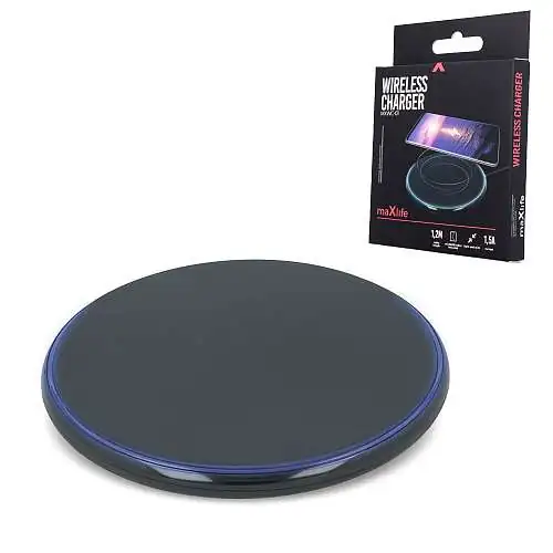 Chargeur Induction MaXlife Qi de 1,5A Socle Couleur Noir