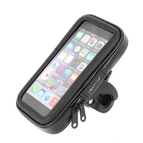 Support Moto Vélo VTT Forever Etanche GPS pour Smartphone 5 Noir