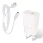 Présentation Chargeur secteur USB 2A + Câble USB-C couleur blanche