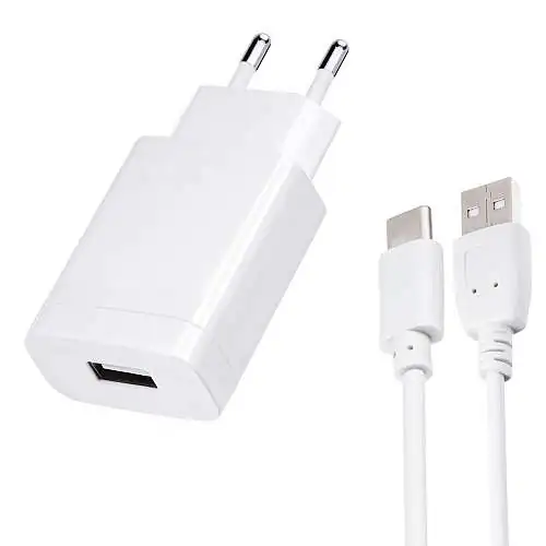 TC  USB QC + Cable Type-C Blanc