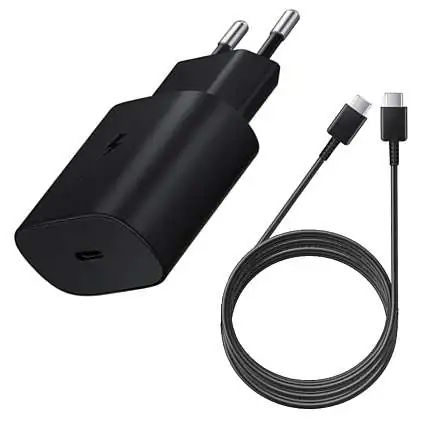Présentation Samsung Chargeur Original Ultra Rapide 25W + Câble 1,80m Noir