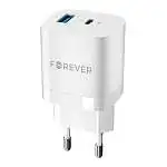 Présentation Chargeur Rapide Forever GaN 33W USB + USB-C PD 3.0 Blanc