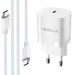 Présentation Chargeur Rapide Forever GaN 33W + Câble 2 Mètres USB-C Blanc